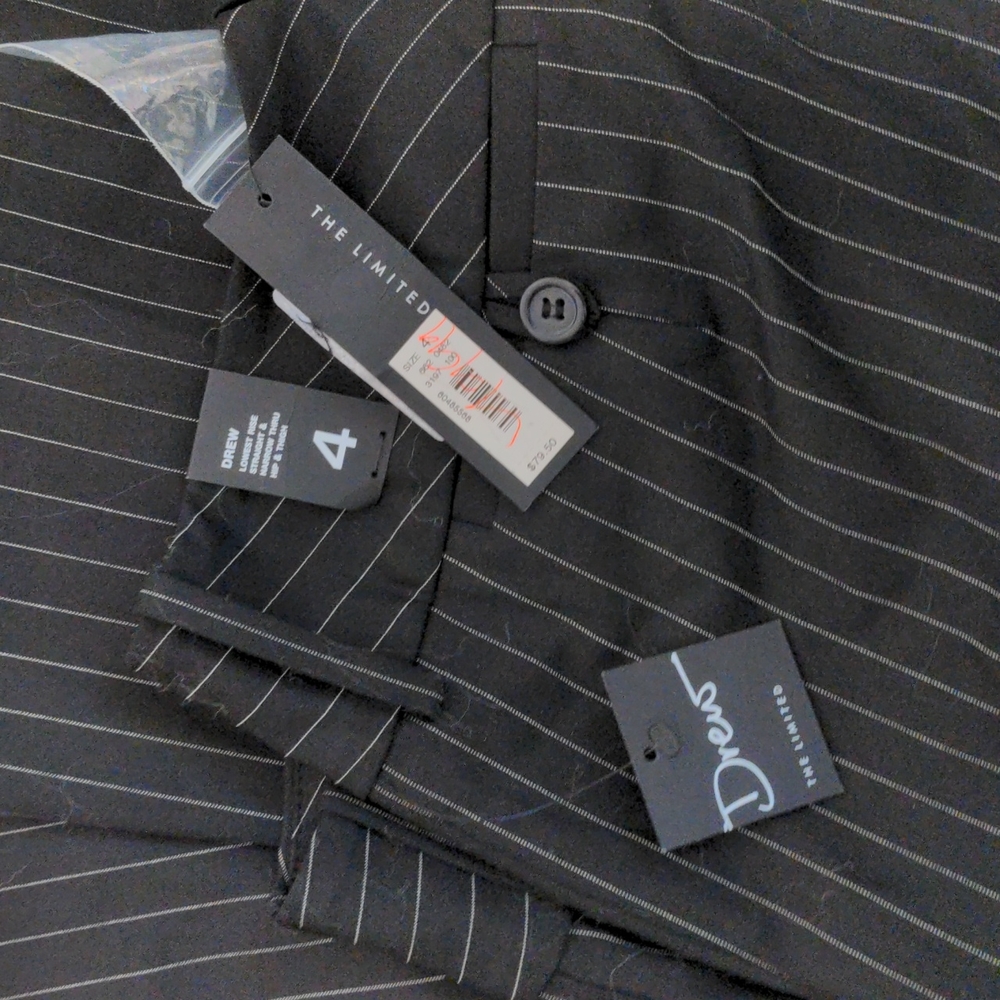 THE LIMITED Drew Fit Black and White Pants Stretch